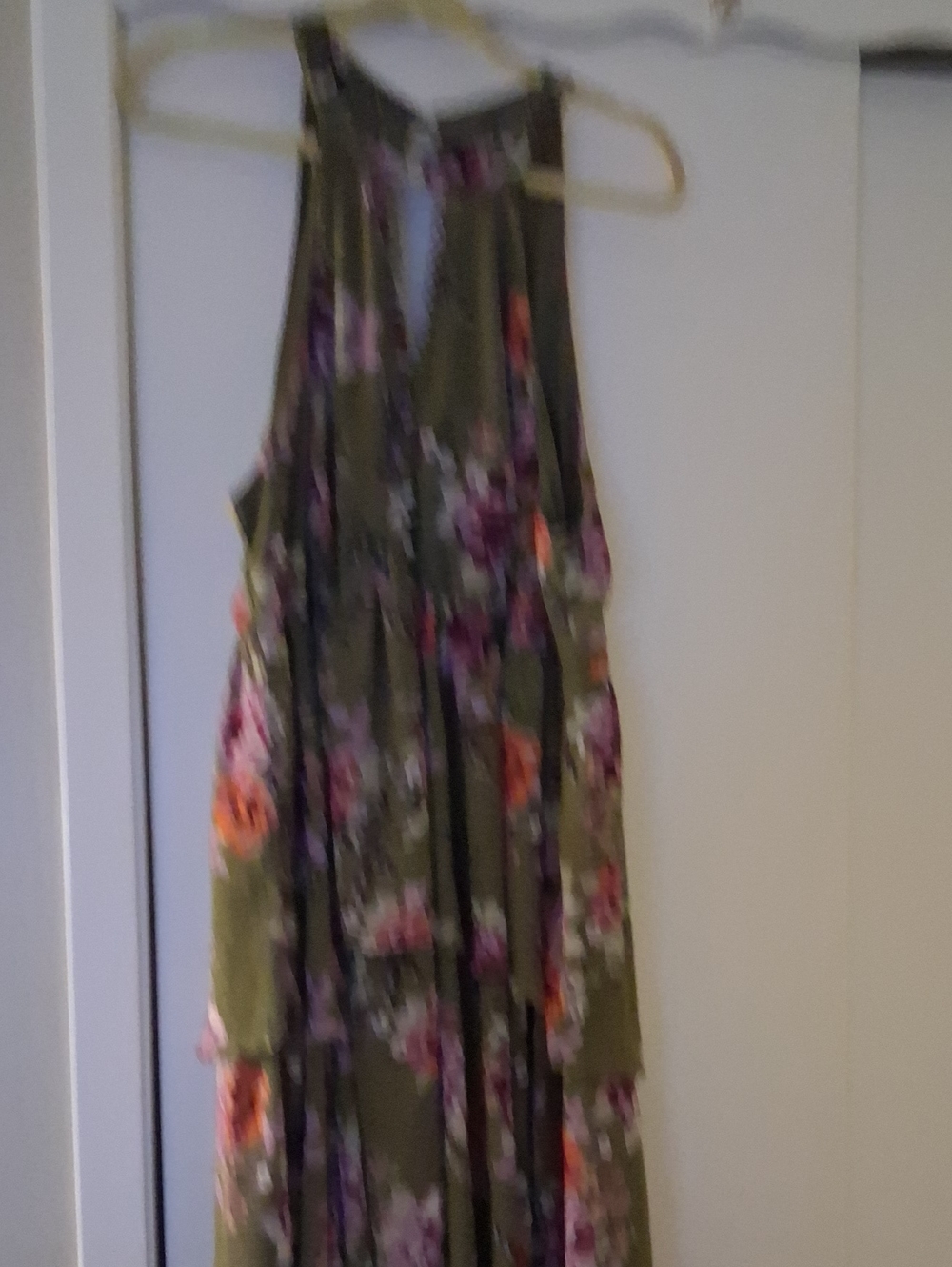 torrid Olive Green Floral Halter Dress